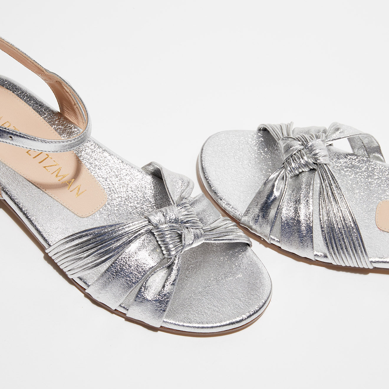 Stuart Weitzman Sandales en Cuir Keana argentées