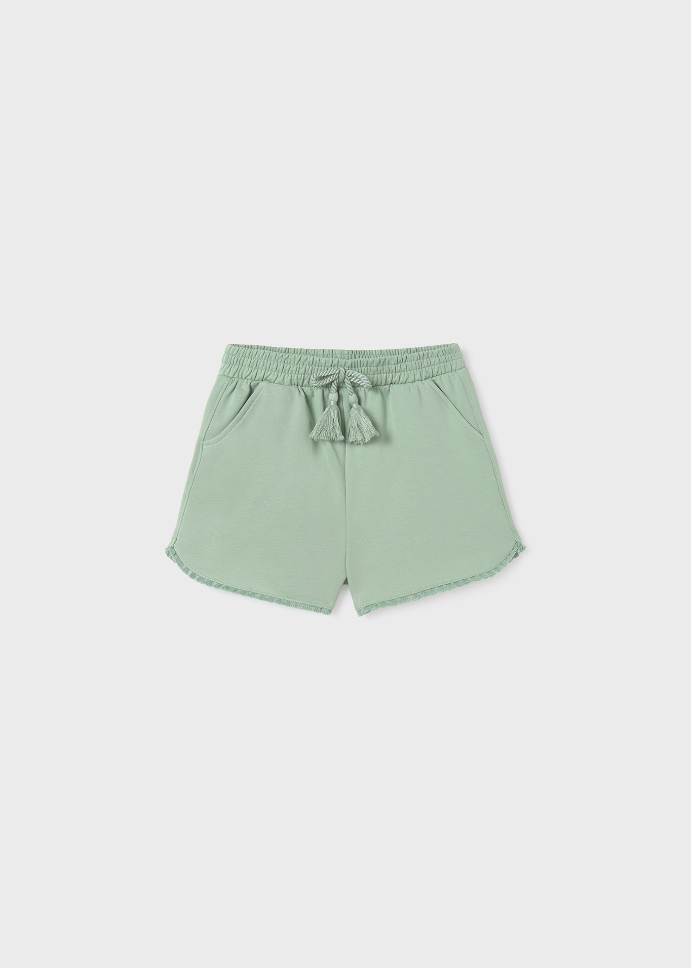 Shorts de lã Better Cotton para meninas, cor canela.
