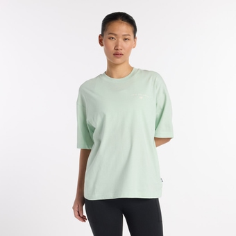 New Balance Reimagined Oversized T-Shirt Clay Ash Damen