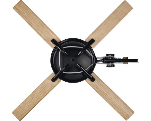 Krinner Copenhagen Kerstboomstandaard, eikenhout, max. boomhoogte 250 cm, max. stamdiameter 12 cm