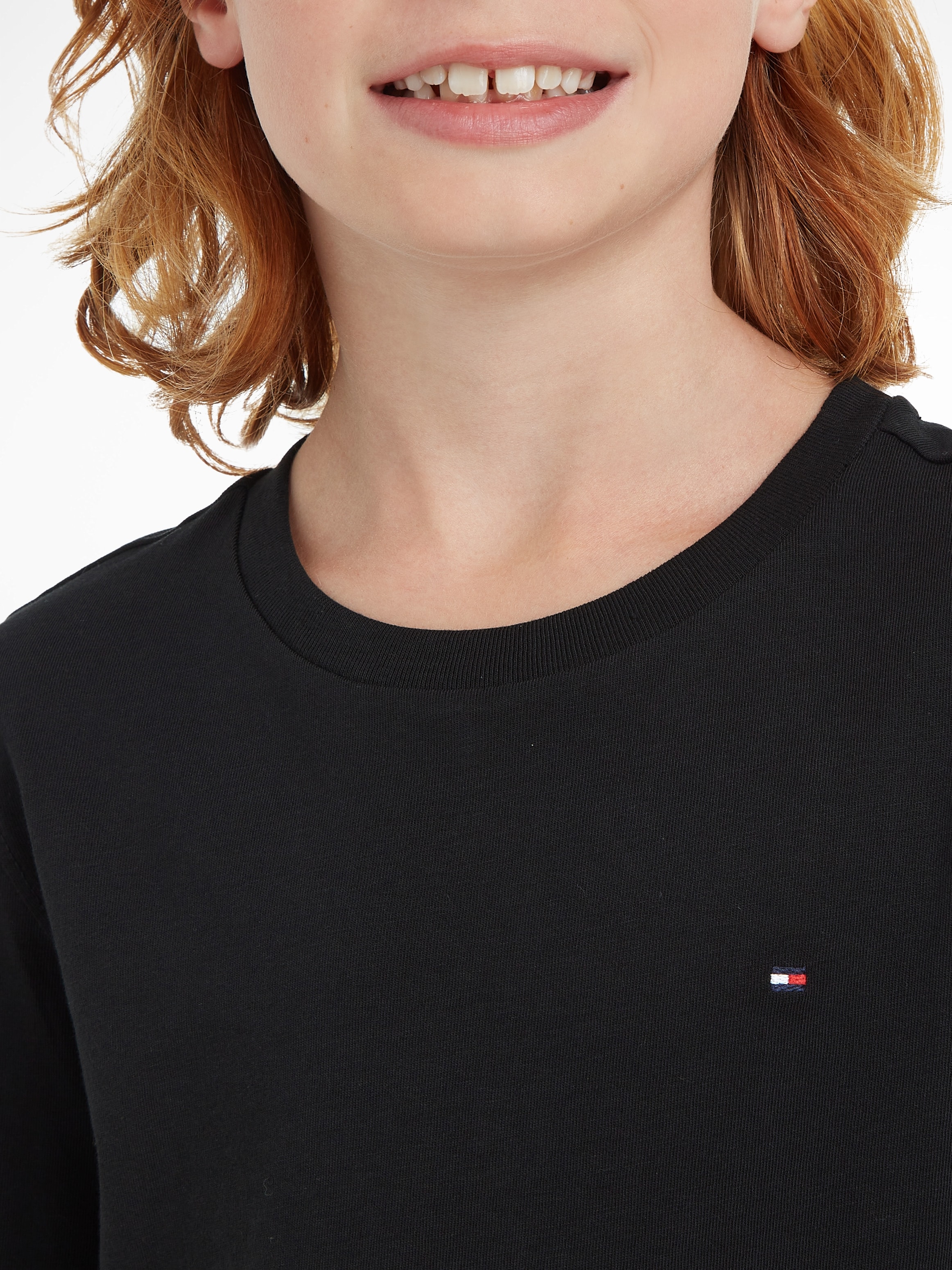Tommy Hilfiger Langarmshirt »BOYS BASIC CN KNIT L/S«, Kinder Kids Junior MiniMe,für Jungen