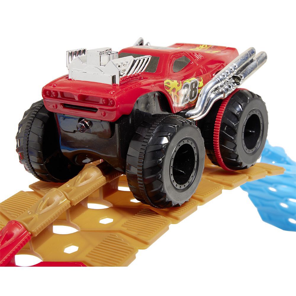Circuit flexible phosphorescent avec voiture lumineuse