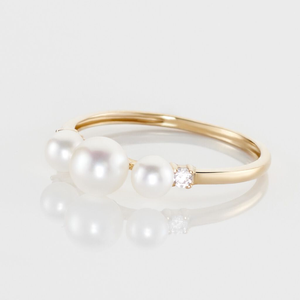 Bague Jwan Or Jaune Perle De Culture