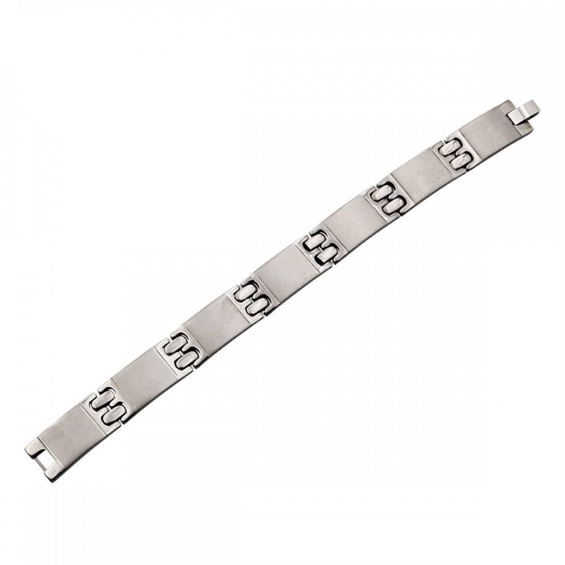 Bracelet Homme Acier Argenté