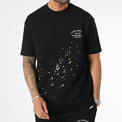 Ensemble Tee Shirt Et Pantalon Jogging Noir