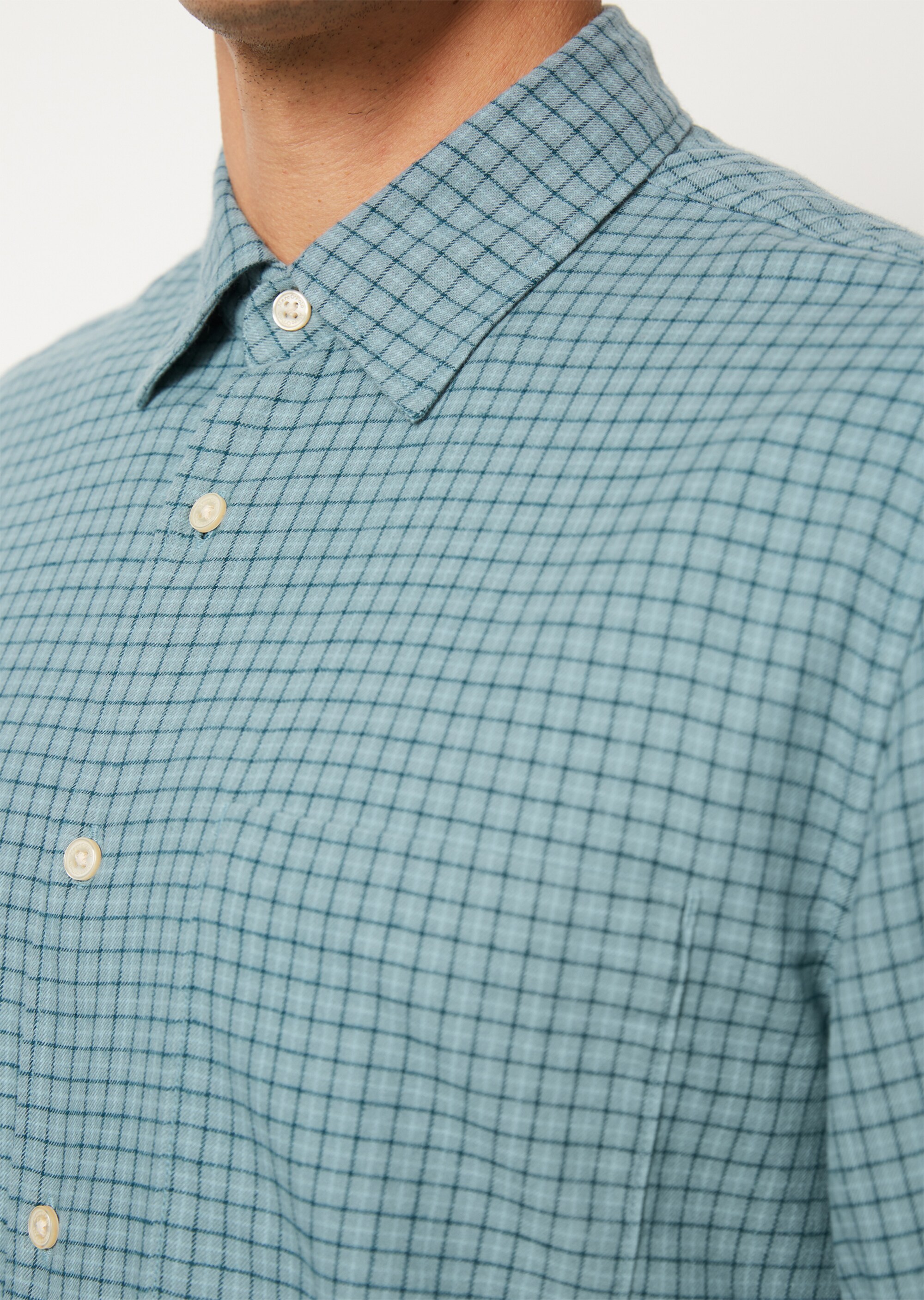 Hemd regular aus leichtem Bio-Baumwoll-Flanell