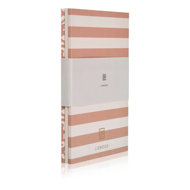 Liewood Carnets A5 Sidney - Set de 3 | Peach/Leo mix