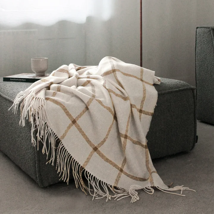 Elvang - Tartan Decke, 130 x 190 cm, braun