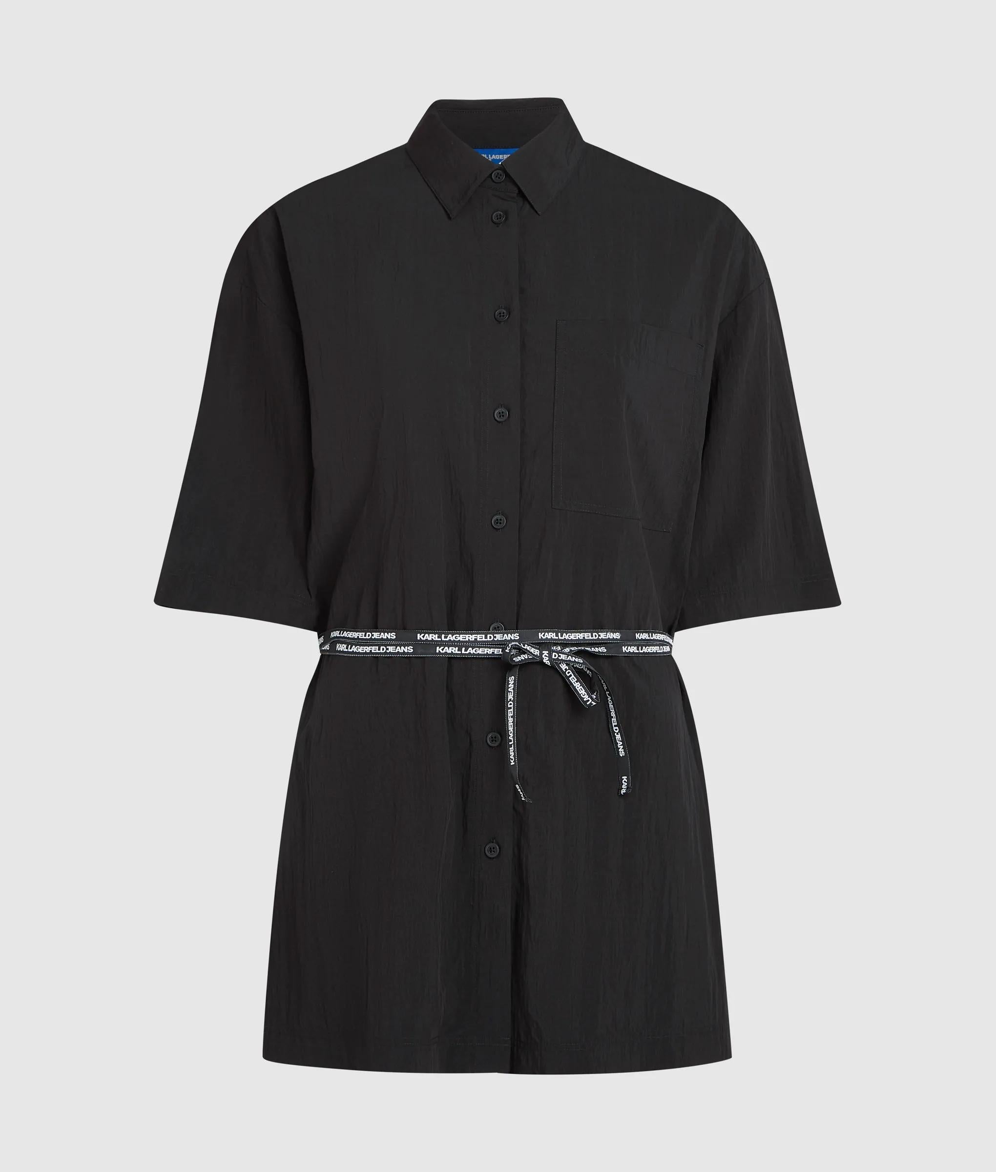 Shirt met korte mouwen en stropdas