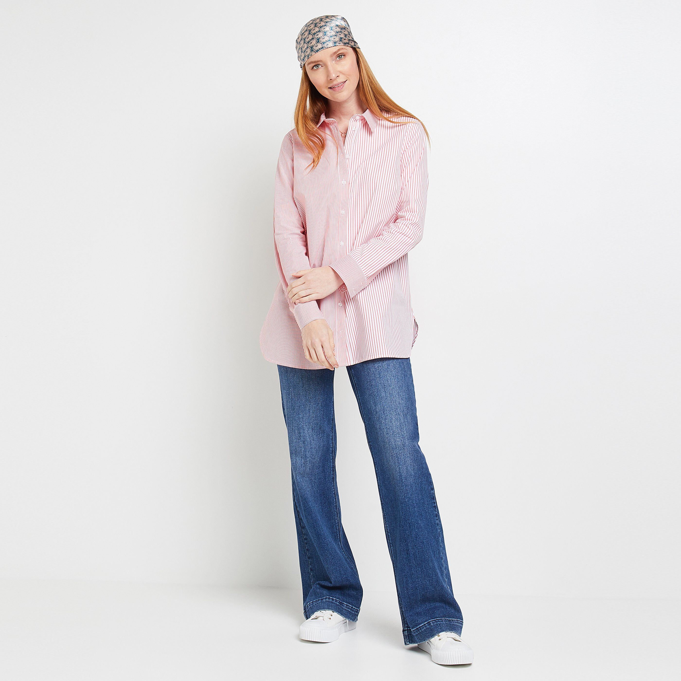 Chemise oversize rayée femme - ROSE