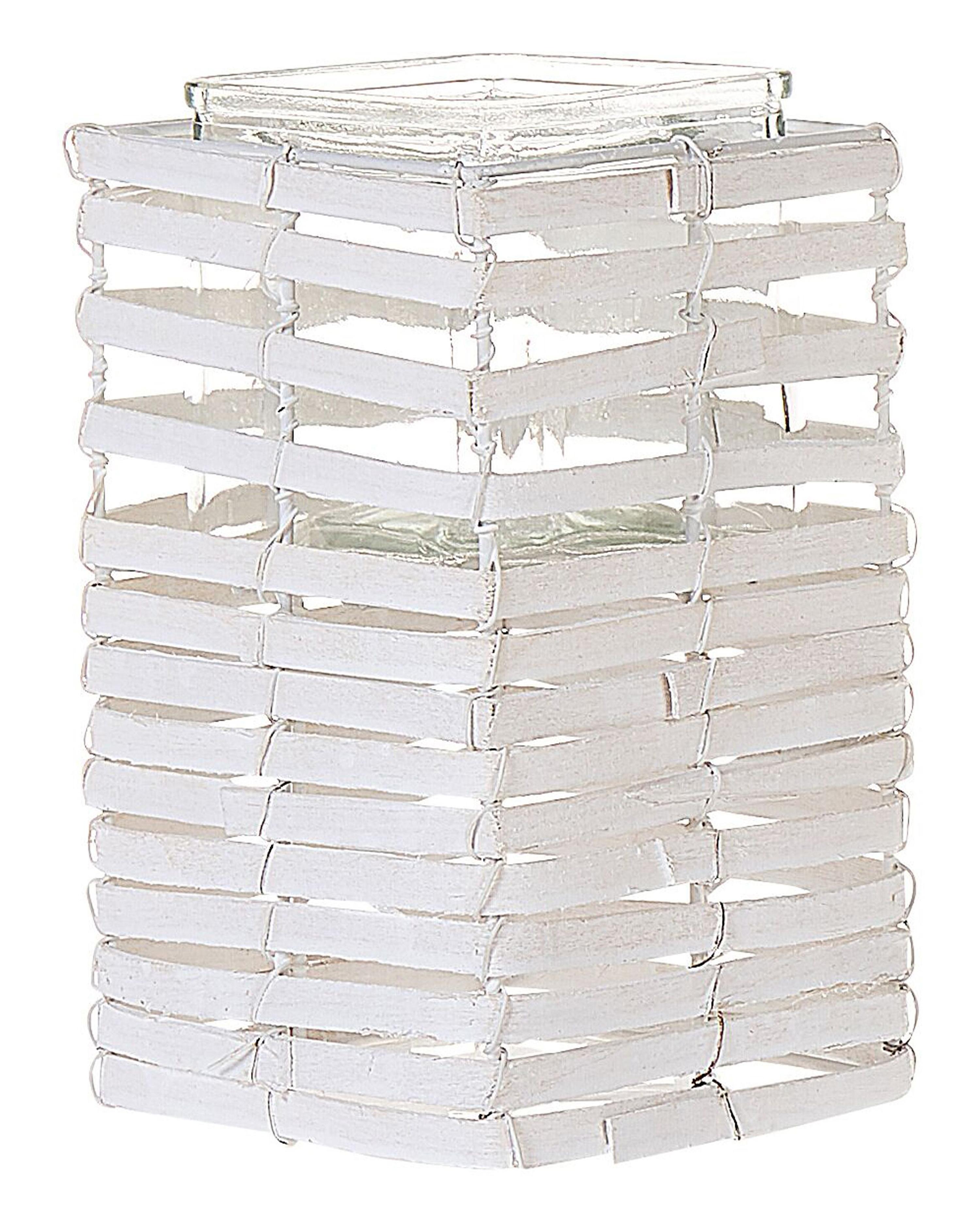 Set van 3 kaarshouders MAROLA Populierenhout 54/34/20 cm Wit