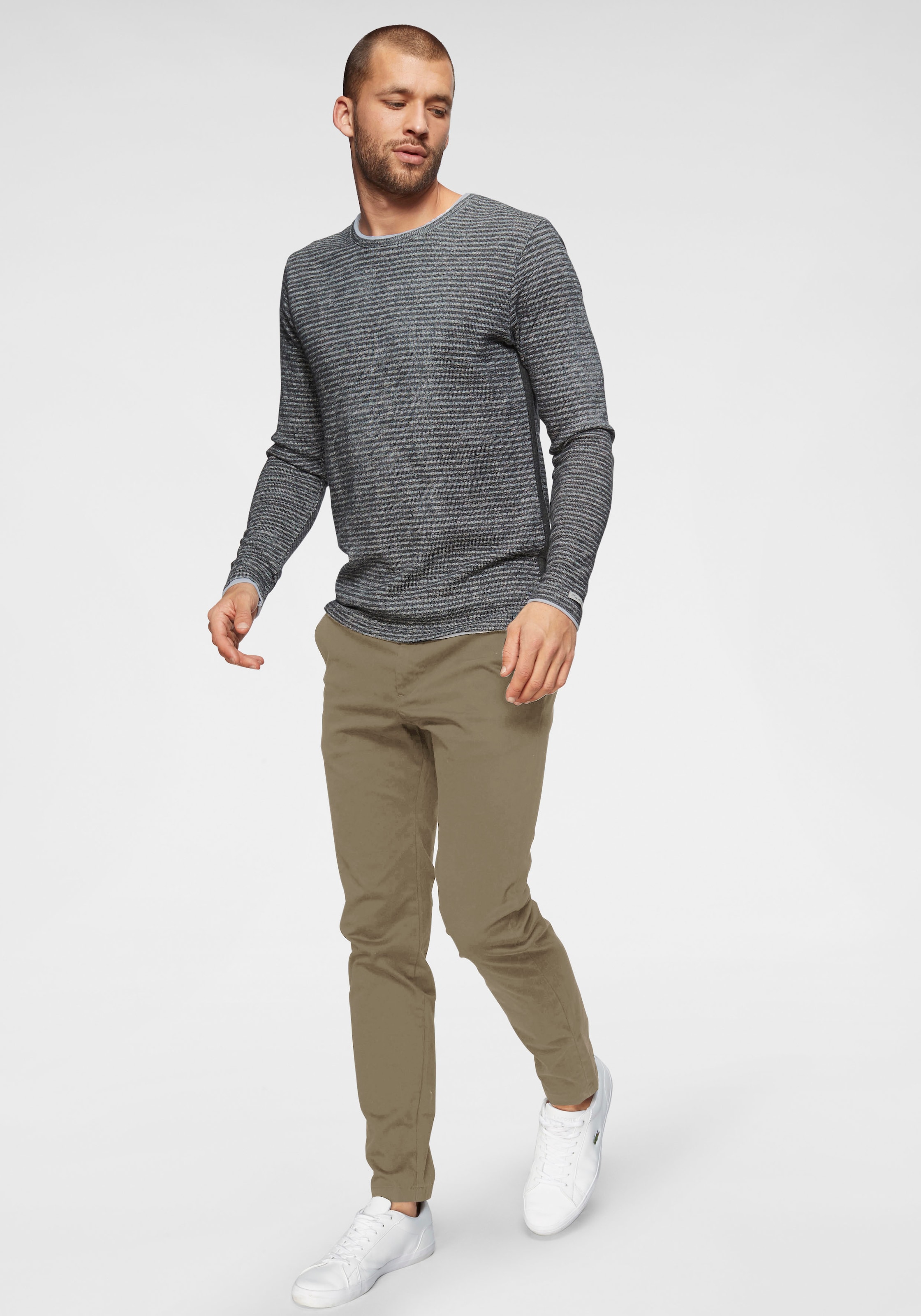 Jack & Jones Chinohose »JPSTMARCO mit schmalem Bein und pflegeleichtem Stoff«  washed, modisch, schmal, Baumwollmischung