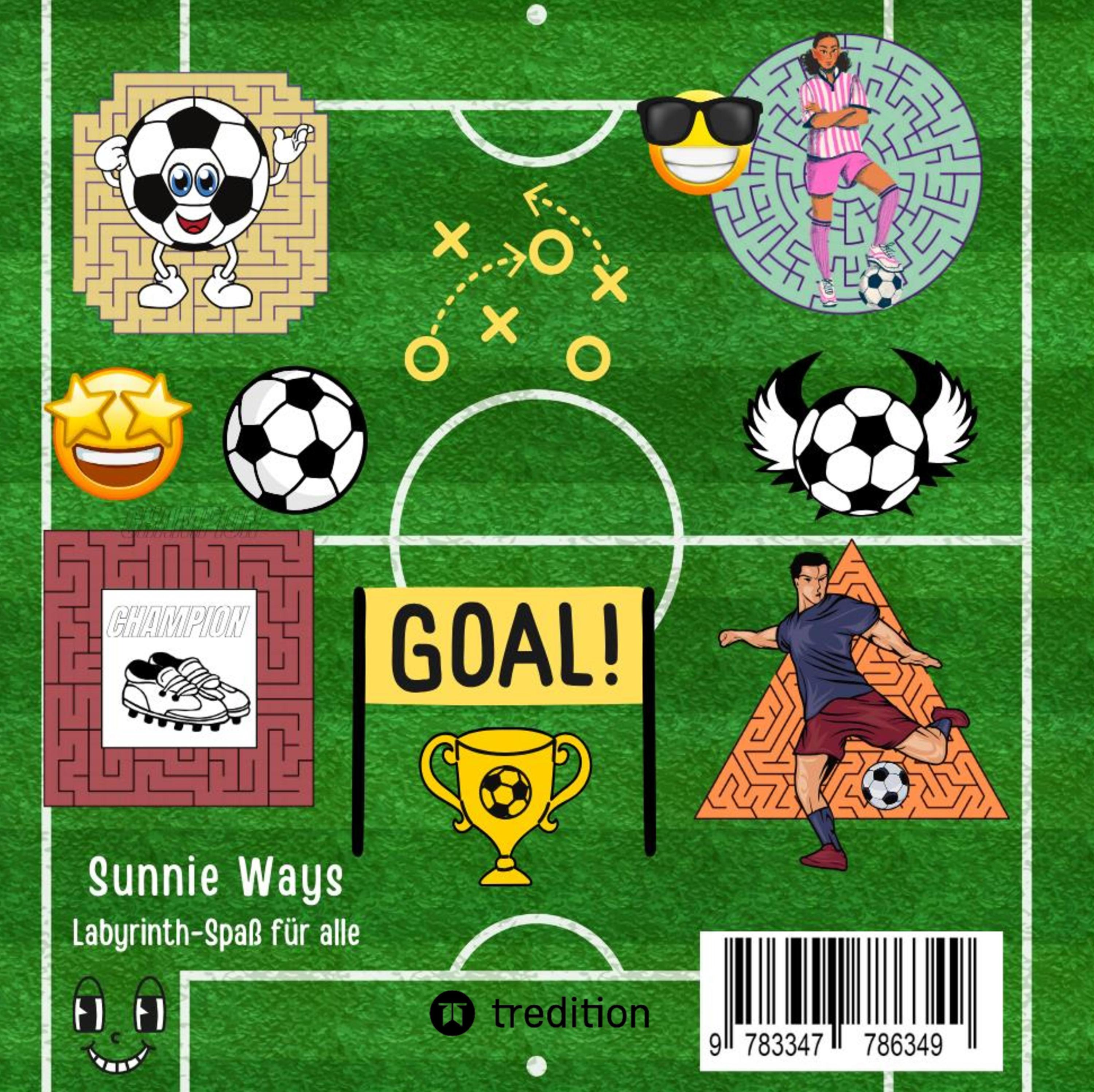 Labyrinth Rätselbuch für Kinder Fußball - 100 Puzzles EM 2024 Geschenkbuch Europameisterschaft Fußball