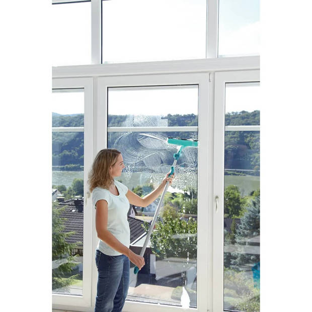 Leifheit Raamwisser 3in1 28 cm met telescoopsteel en draaiknop (110-190 cm) - Click System