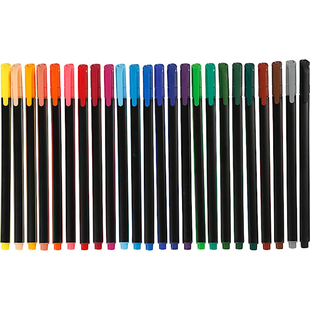 Colortime Fineliner-tusjer, strek 0,6-0,7 mm, ass. farger, 24 stk./ 1 pk.