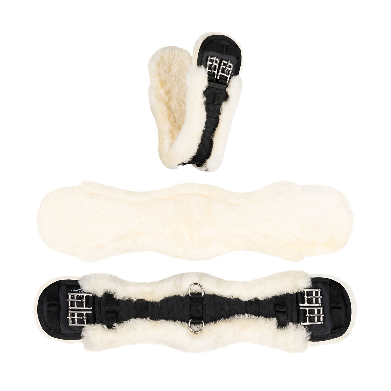 Equinate Kurzgurt Luke anatomisch Lammfell naturfarben 50 cm