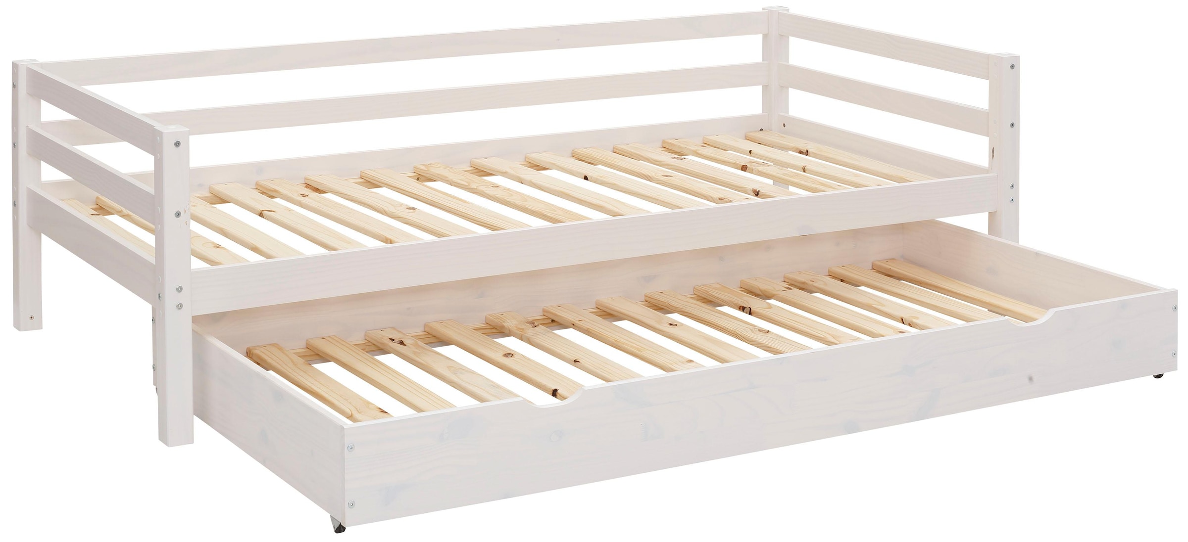 Lüttenhütt Daybett »Alpi« mit Schubkasten aus Kiefernholz, Aussenbreite 103 cm, Kinderbett