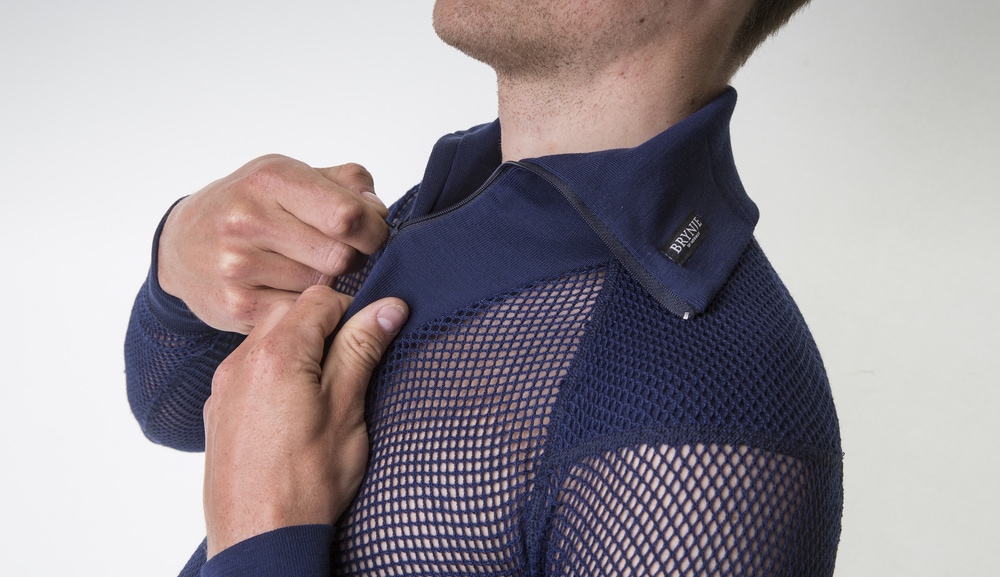 Brynje Super Thermo Zip Polo, Shirt w/Shoulder inlay<br>Overlegen fuktighetstransport og høy isolasjonsevne!