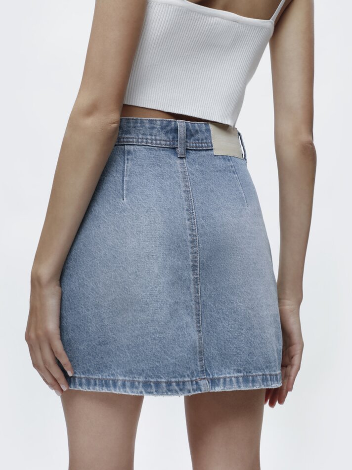 Minissaia jeans - Azul claro