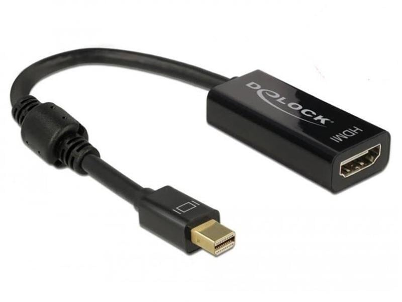 Delock Adapter Mini-Displayport – HDMI passiv, 4K, schwarz HDMI zu Mini Displayport Adapter, 20 cm, schwarz