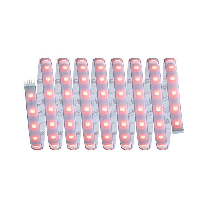 Strip LED intégré dimmable autocollant MaxLED 500 Paulmann 29W 1200lm Argent mat blanc chaud L. 3m x H.0,3 x P.0,3cm