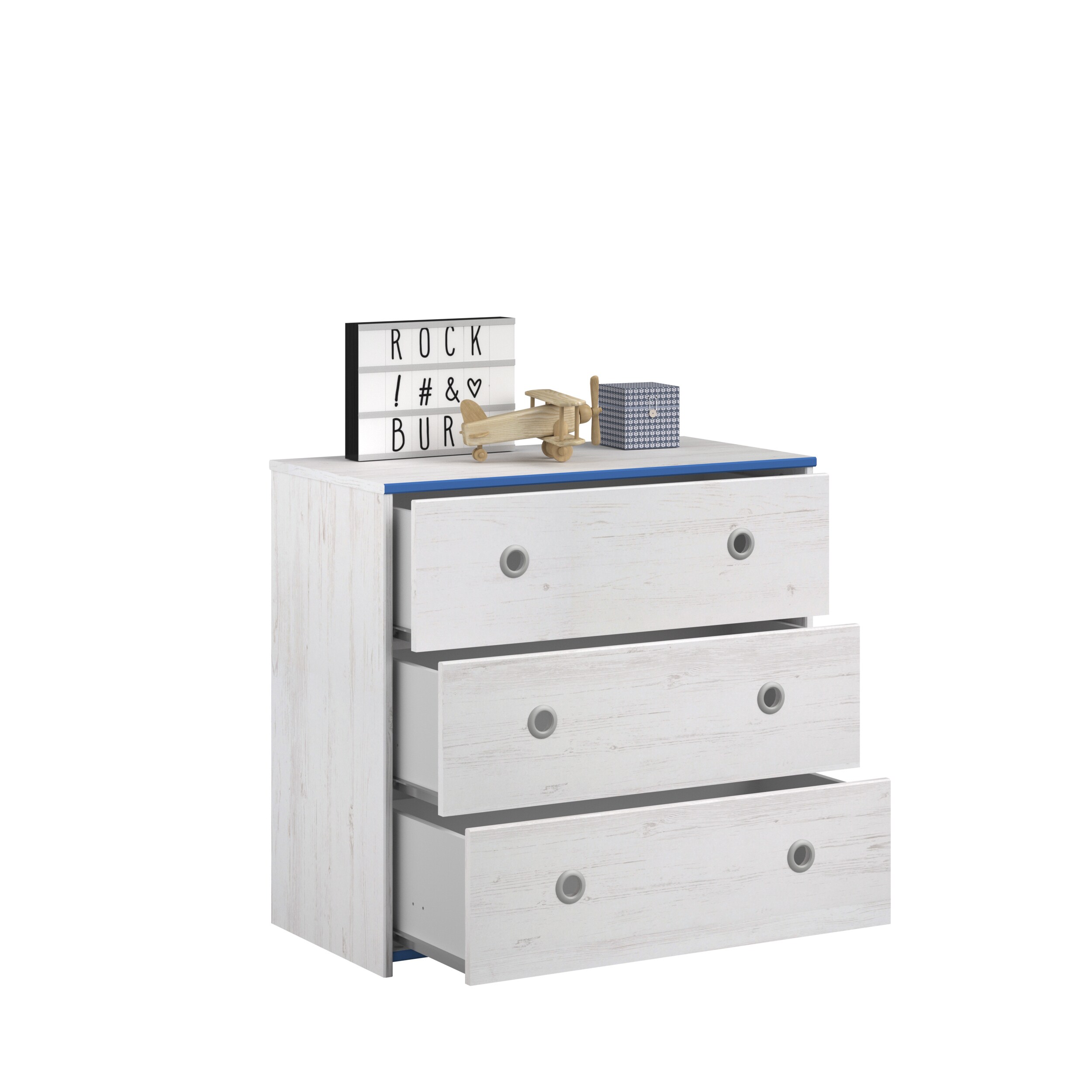 Parisot Hochbett extra hoch, mit Kommode, 