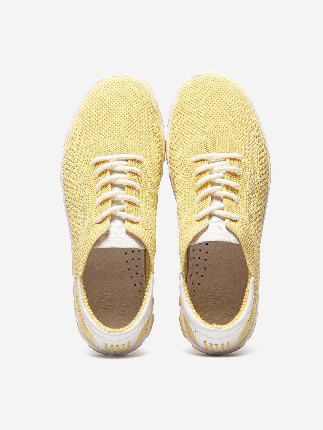 Tennis Femme Confort Textile Recyclé Jaune