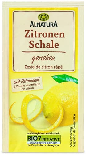 Alnatura Bio Zitronenschale, gerieben