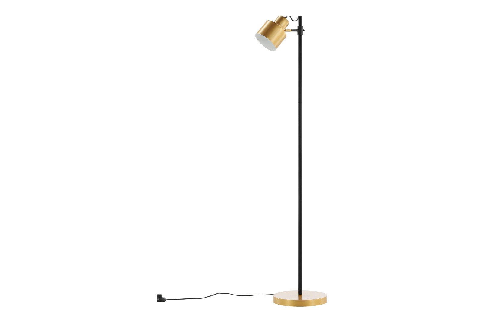 Vift gulvlampe Sort/messing farget