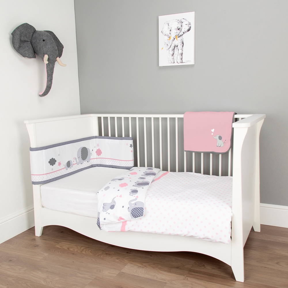 CuddleCo Comfi-Dreams Elefanten 4-teiliges Bettwäscheset