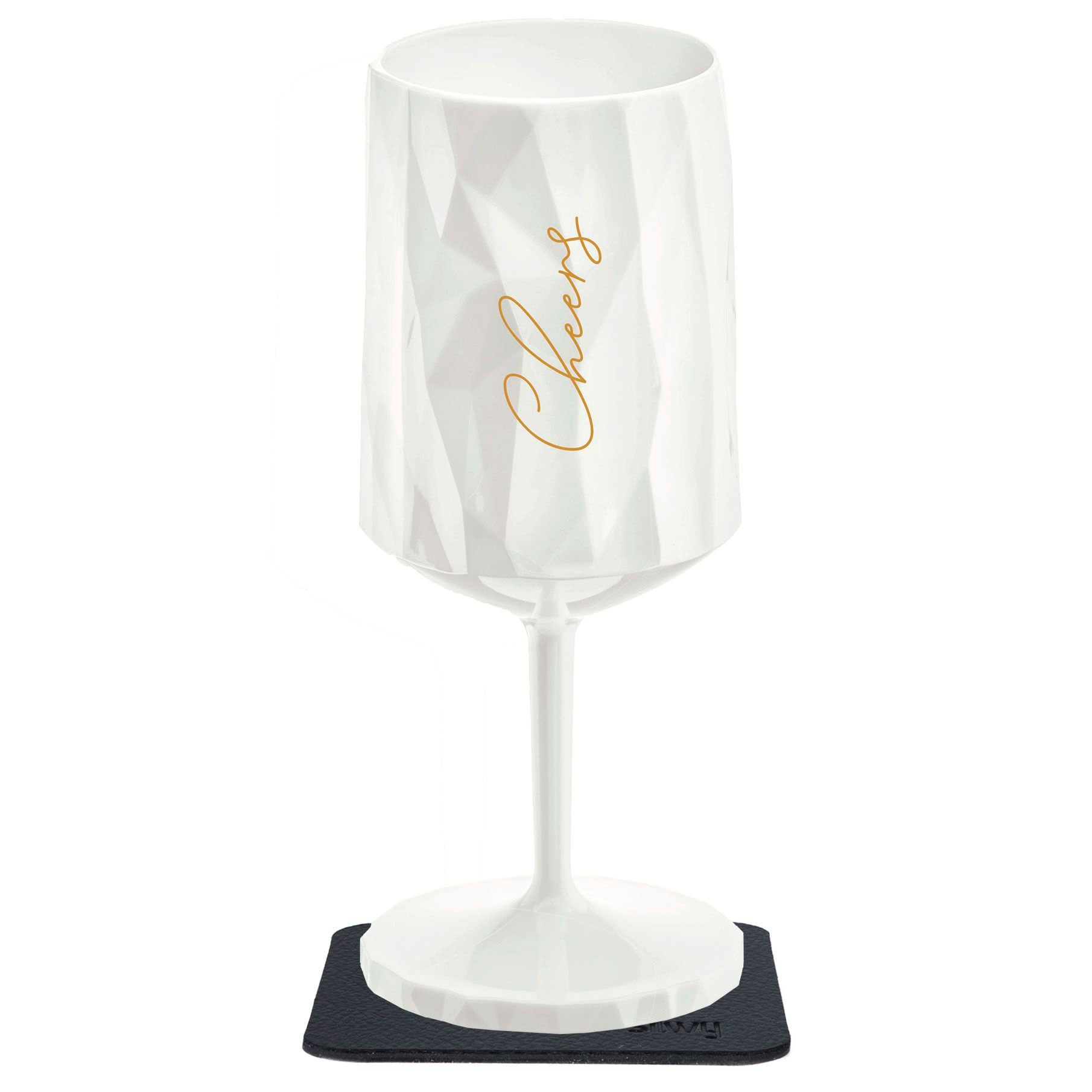 Silwy Magnet-Kunststoffglas WEIN CHEERS WHITE (0,3l)