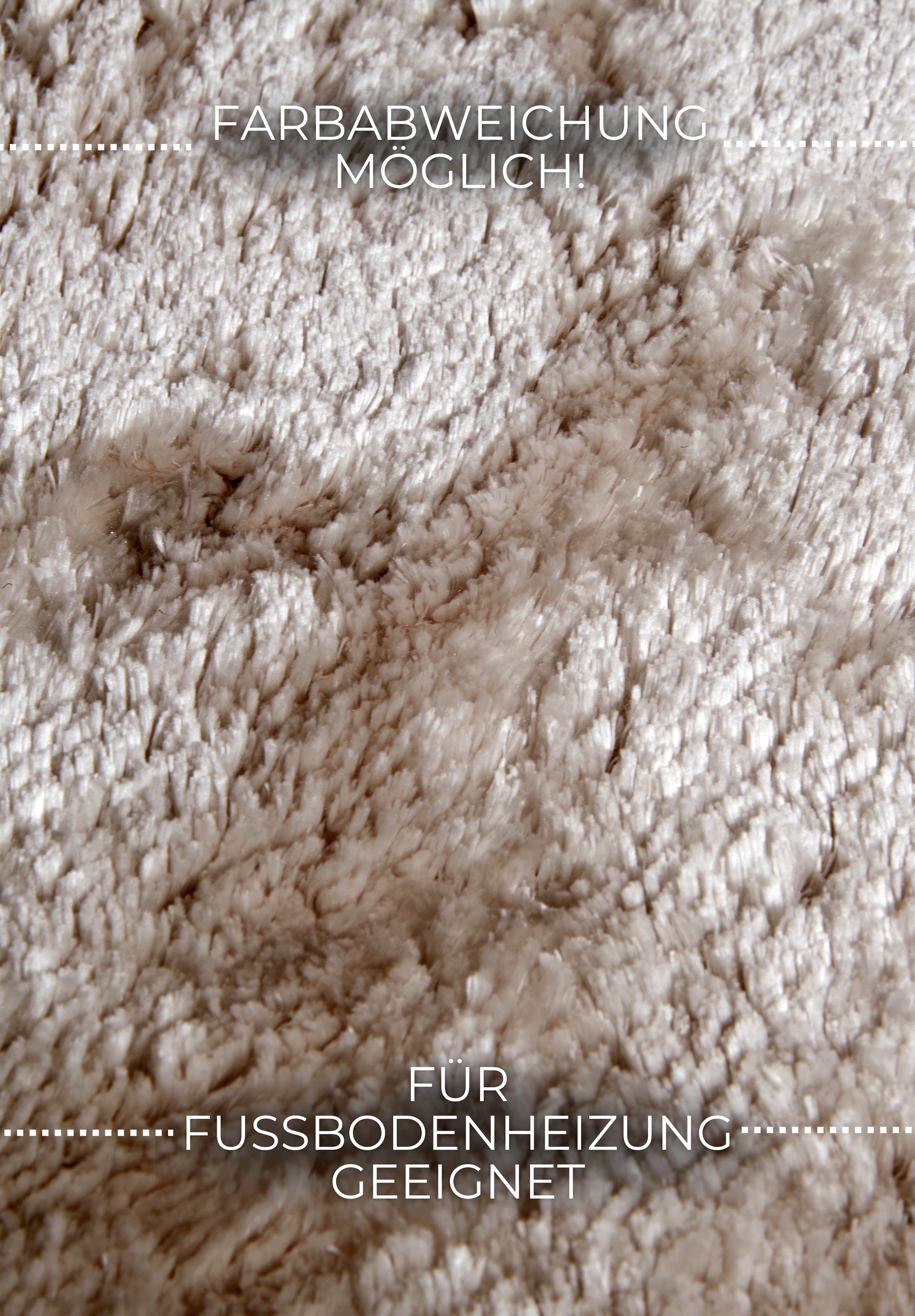 ELLE DECORATION Hochflor-Teppich »Calida« rund 28 mm Höhe Langflor, Shaggy, einfarbig, flauschig, weich, glänzend, modern, uni