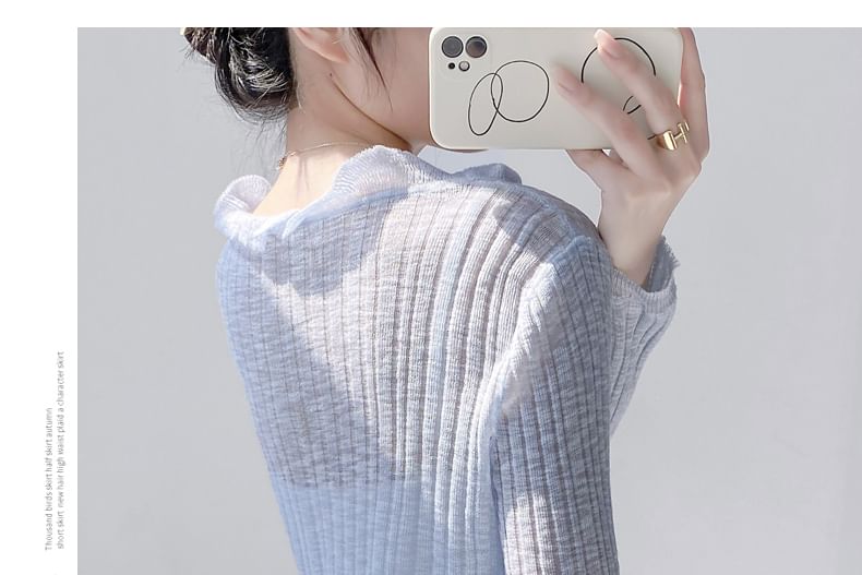 Shinsei - V-hals effen geplooide strik aan de voorkant cropped vest