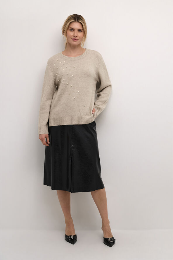 Cream CRPumpkin Knit Pullover Ancient scroll