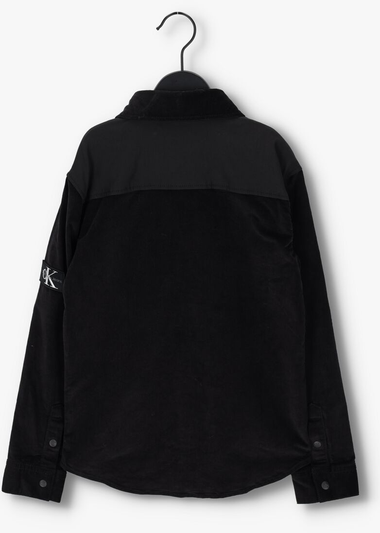 CALVIN KLEIN zwarte calvin klein overshirt corduroy mix media over shirt