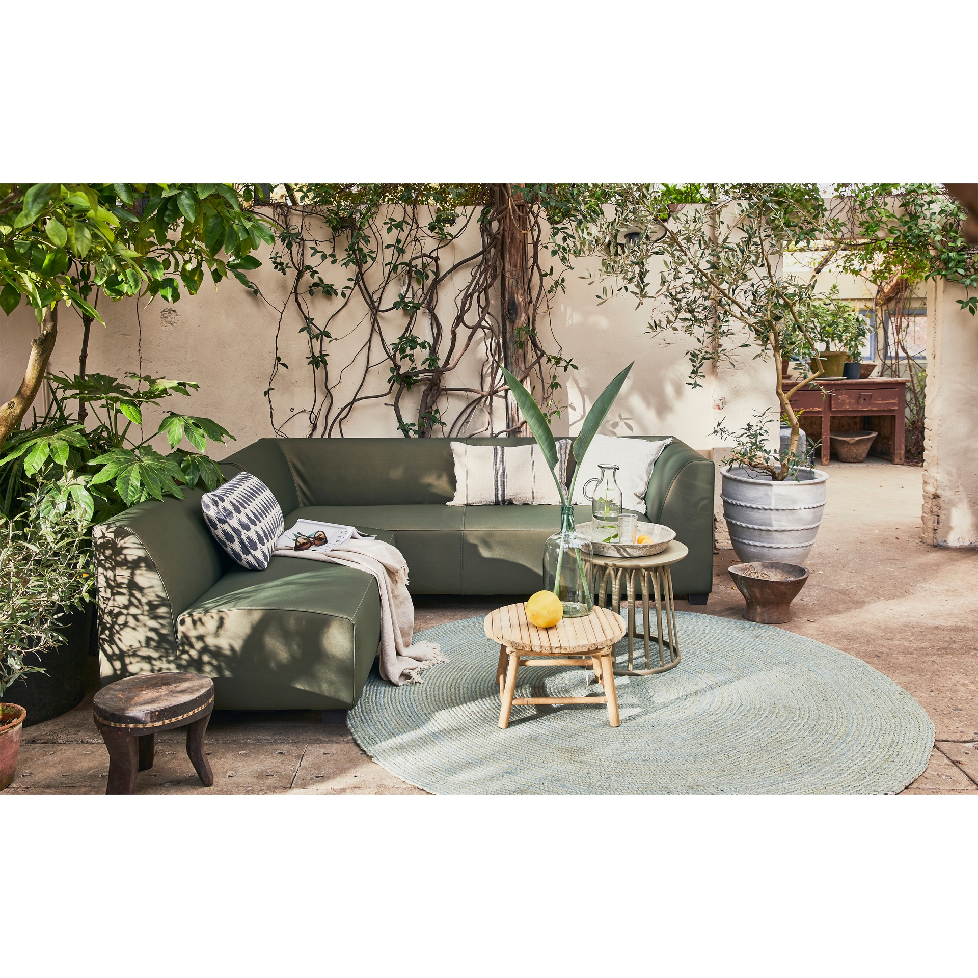 Loungesofa Outdoor HOLLANDIA 230 X 214 cm grün