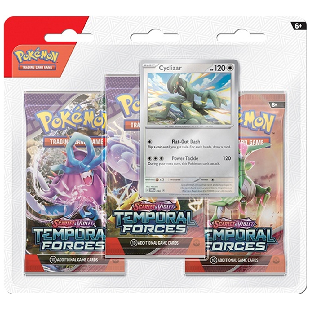 Pokémon-Sammelkartenspiel: Temporale Kräfte – 3er-Pack-Sortiment