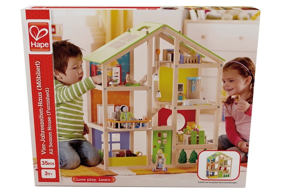 Hape Puppenhaus »Vierjahreszeiten« inkl. Puppenmöbel