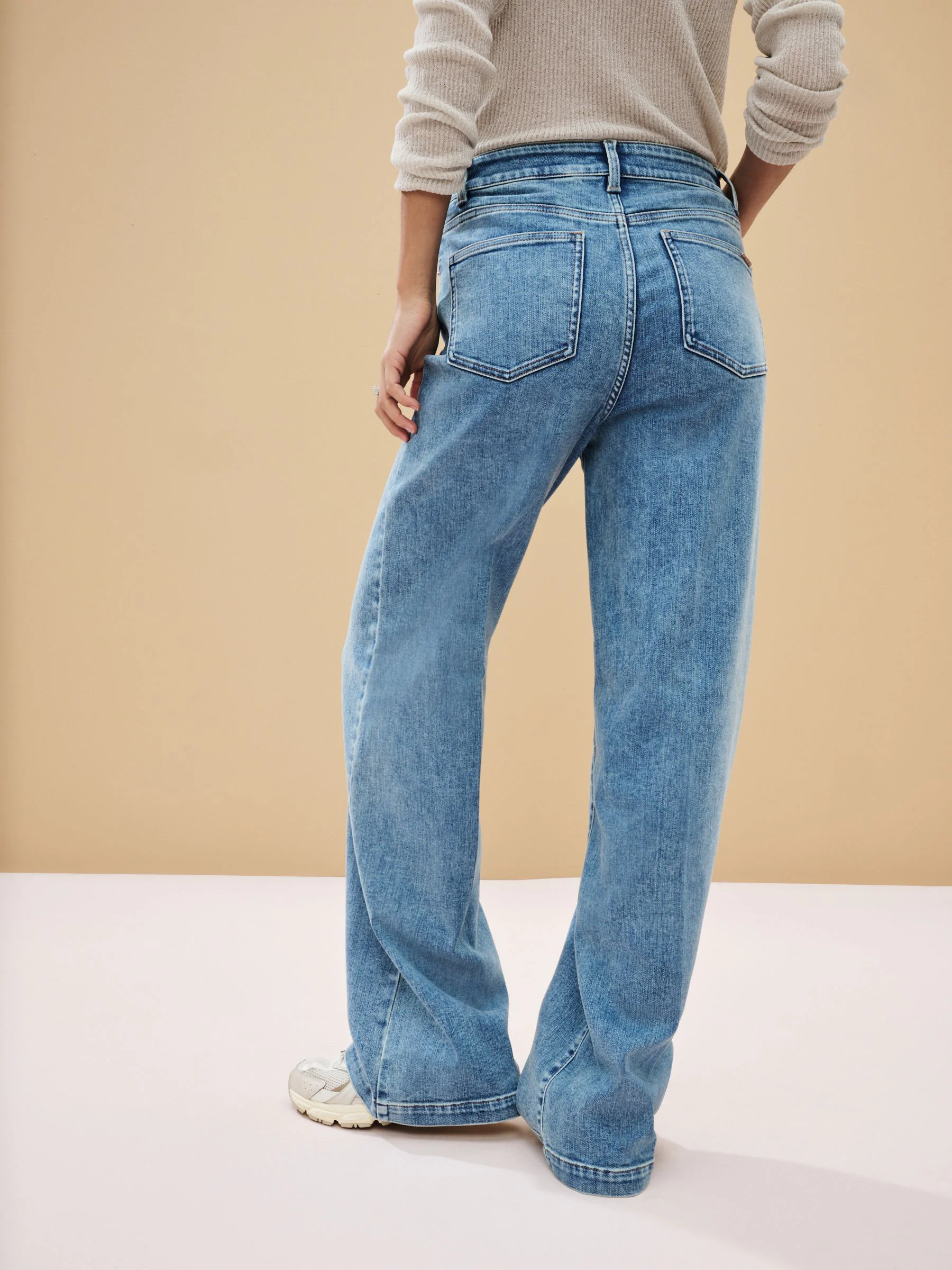 Normaal blauw - Jeans met wijde pijpen