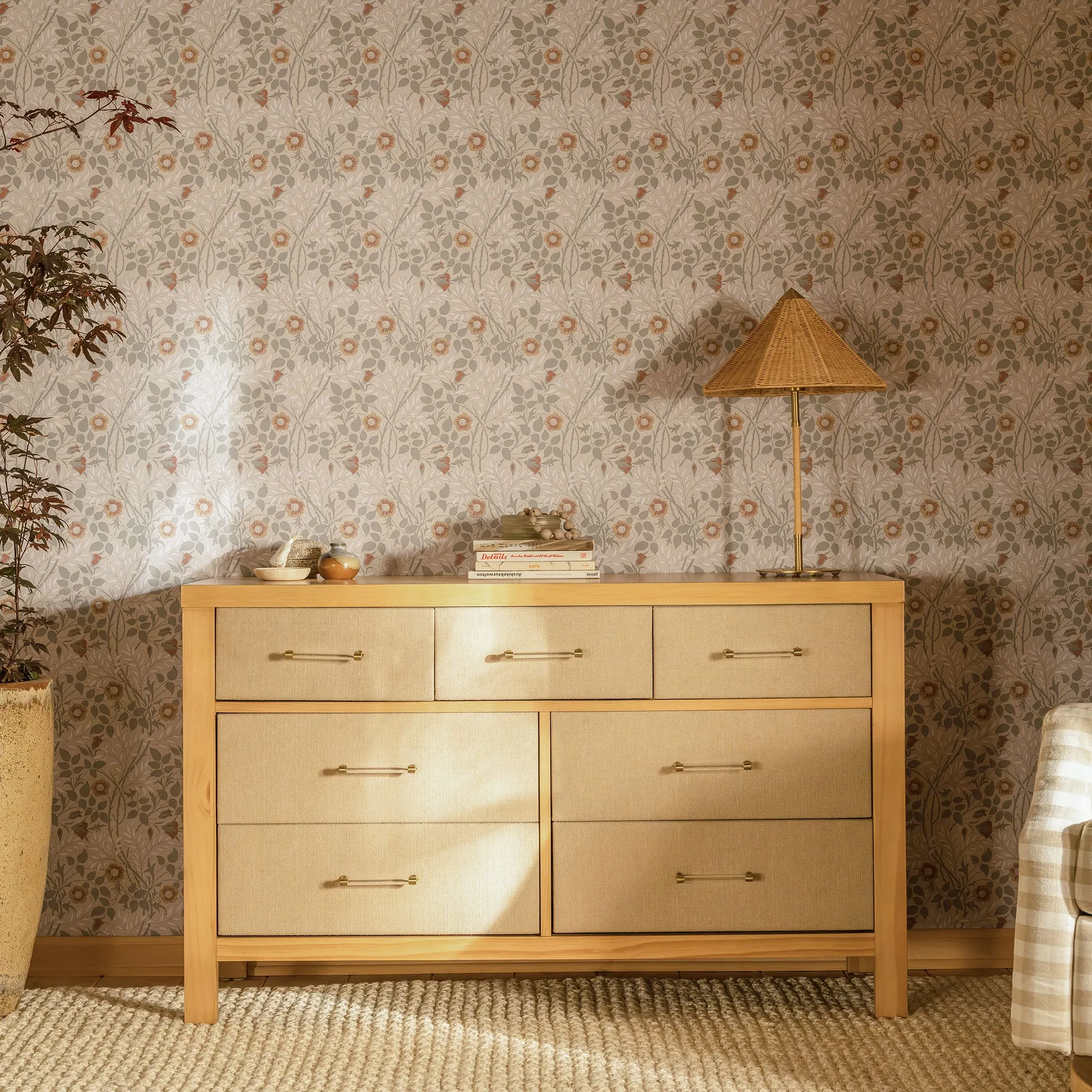 DaVinci Bureau 7 Tiroirs Eloise - Miel et Tissu Eco-Weave