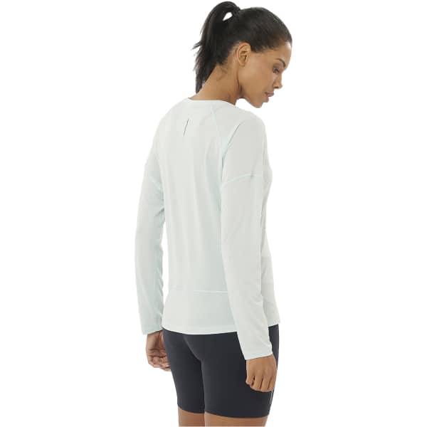T-shirt trail SALOMON CROSS RUN LS TEE W MISTY BLUE