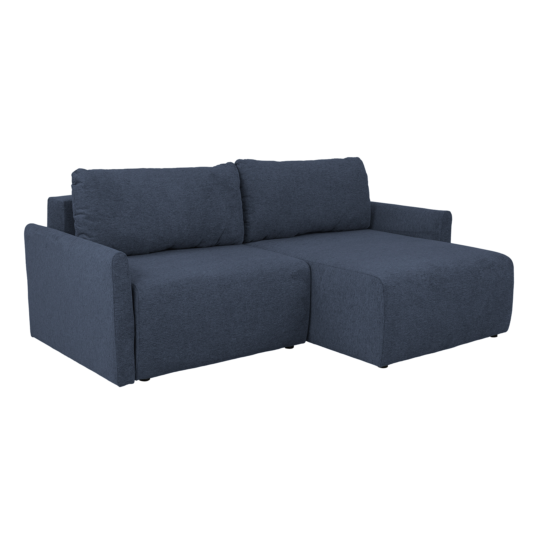 Ecksofa - navy - Liegefunktion und Staukasten - 228x146 cm