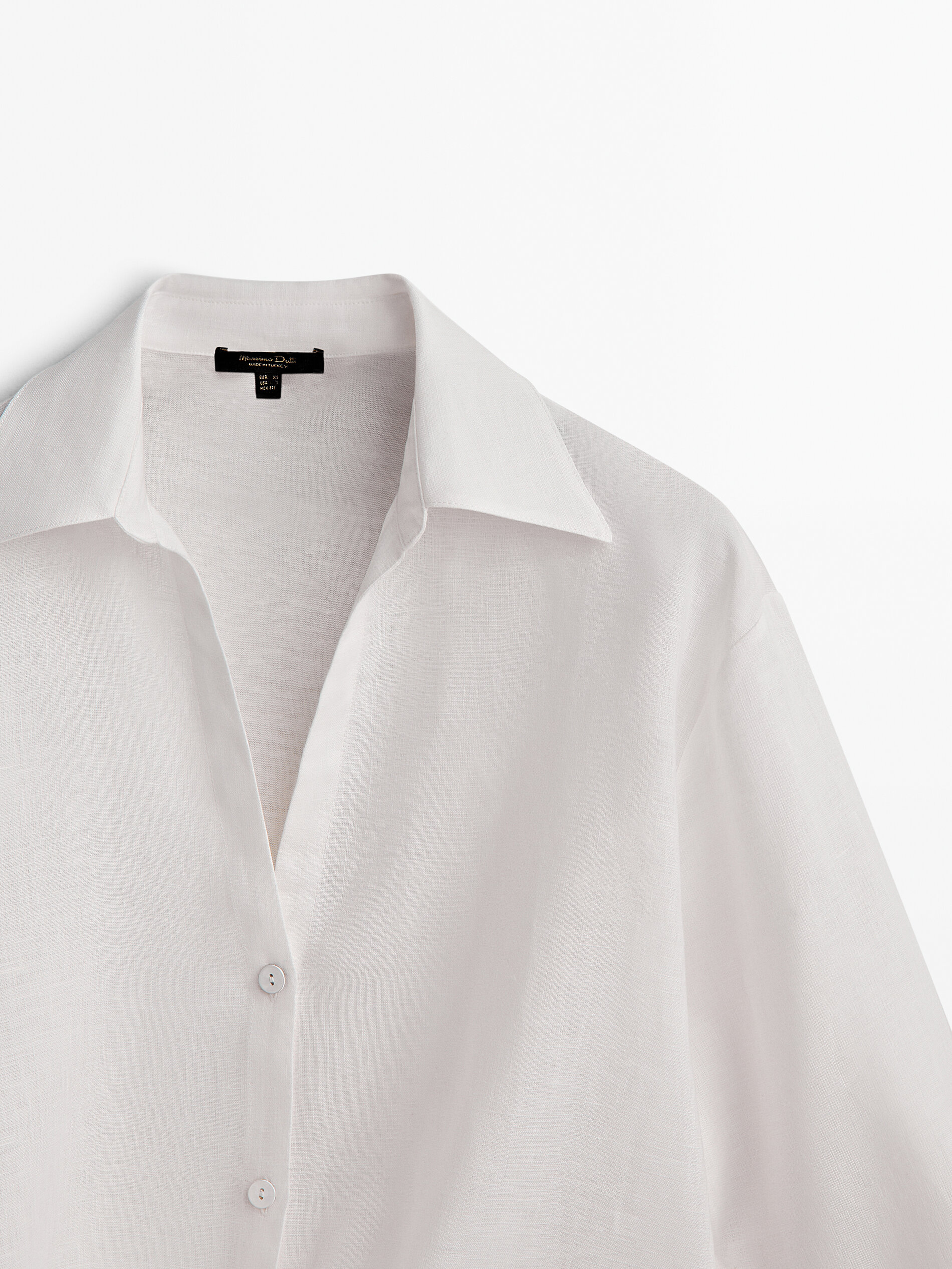 Camiseta 100% linho nude na frente - RAW
