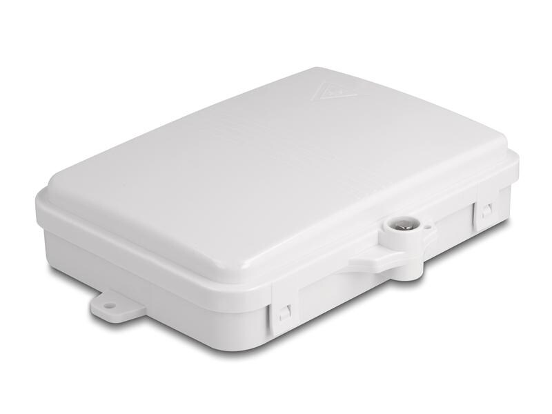 Delock LWL Verteilerbox IP65, 6 Port, Weiss Delock LWL Verteilerbox für Innen- und Aussenbereich IP65 wasserfest abschliessbar 6 Port weiss