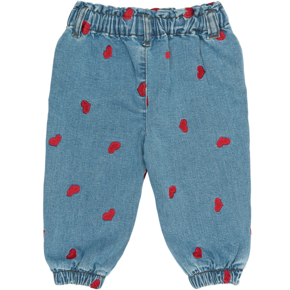 Køb Petit Piao Light Blue Denim EMB PPEva Denim Bukser