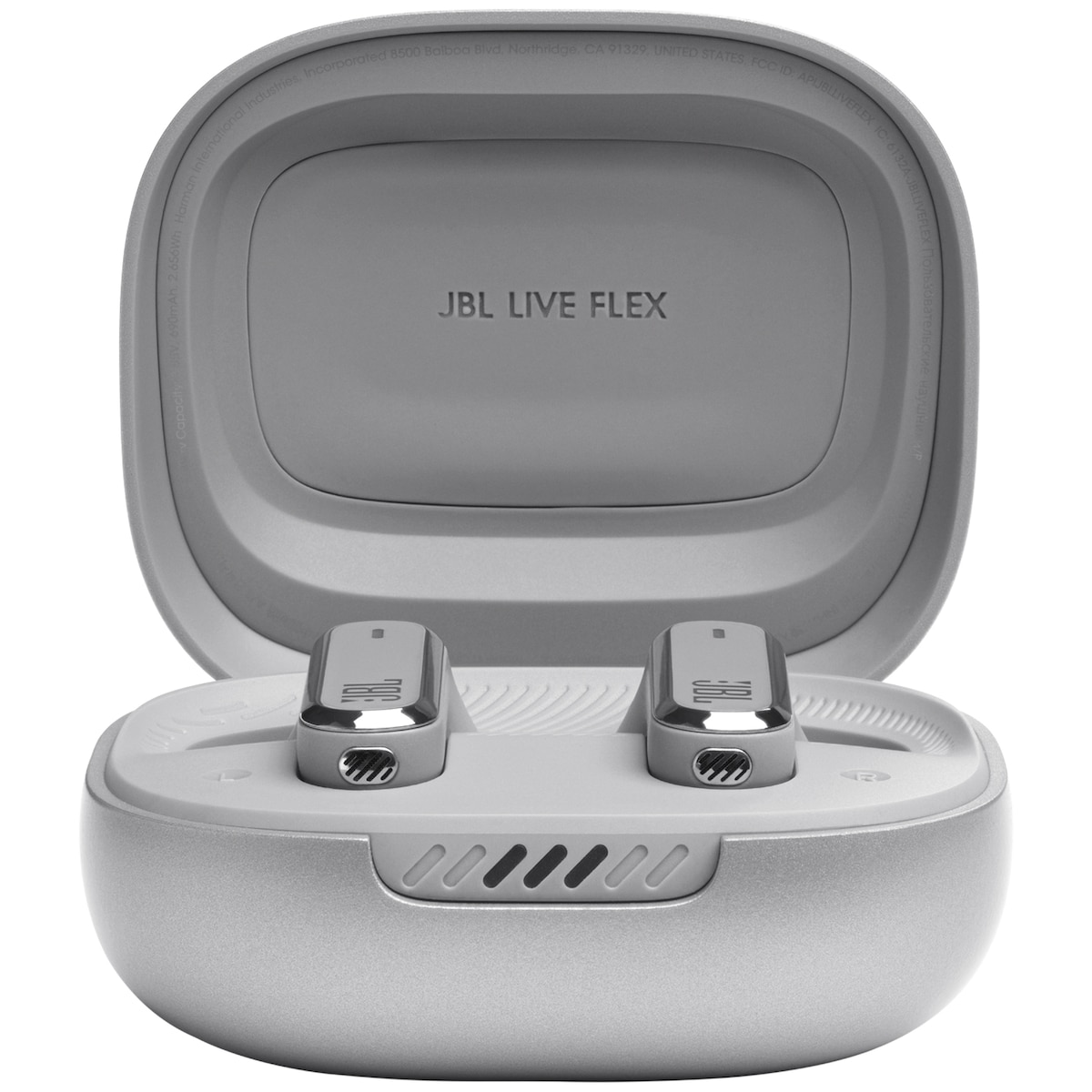 JBL Live Flex helt trådløse in-ear hodetelefoner (sølv)