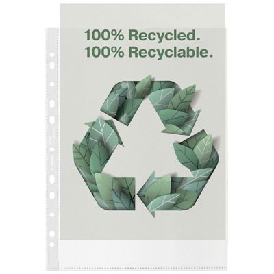 Esselte - 50 Pochettes perforées - A4 - PP - 100% Recyclées