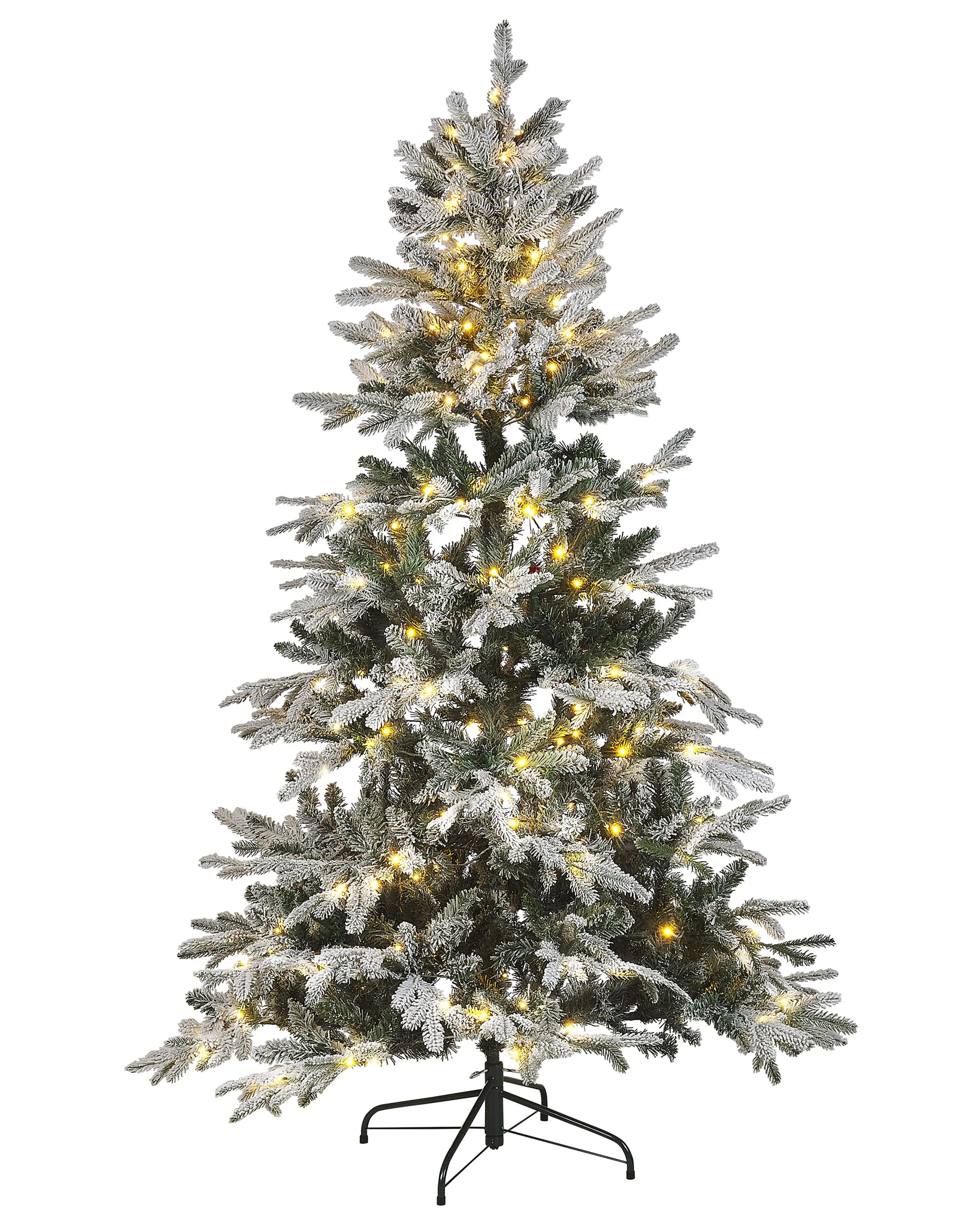 Besneeuwde kunstkerstboom LED MIETTE 180 cm Wit