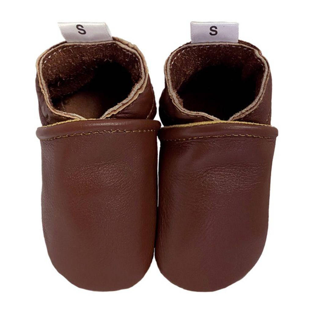 Babysteps leren babyslofjes donkerbruin