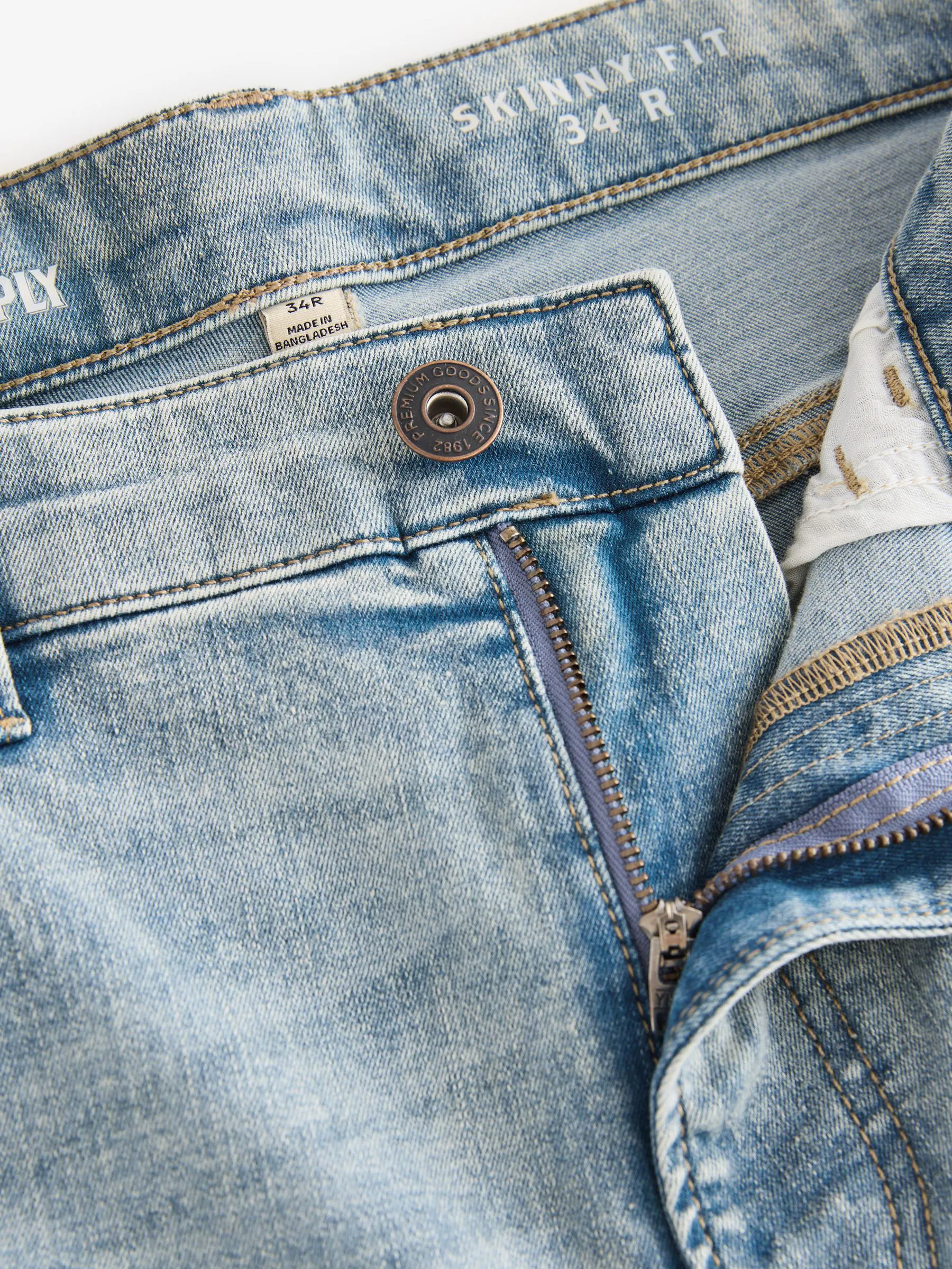Vintage blauw - Enkele - Skinny fit klassieke stretchy jeans